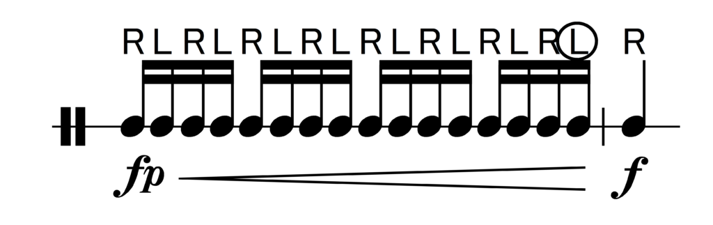 最後の音の1つ手前の左手に注意