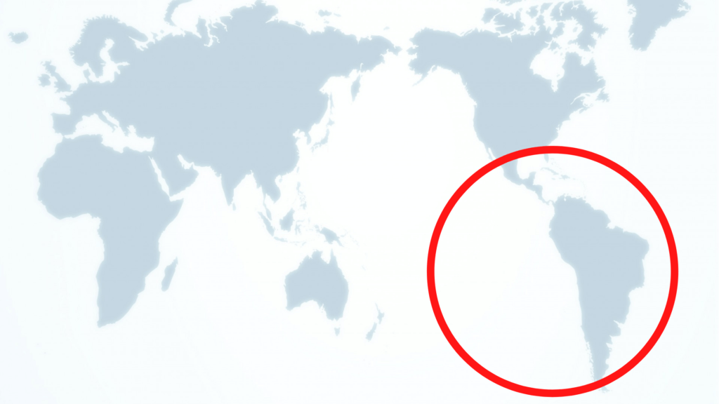 ラテン音楽、世界地図